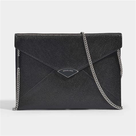 michael kors barbara envelope clutch black|michael michael kors barbara medium envelope clutch.